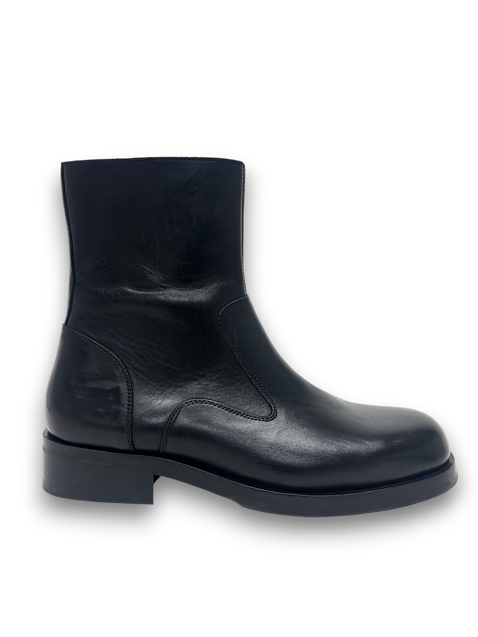 Square-Toe Zip Boot