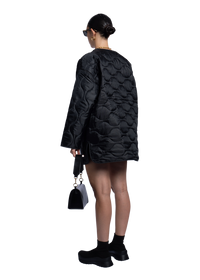 Oversized Quilted Coat Black